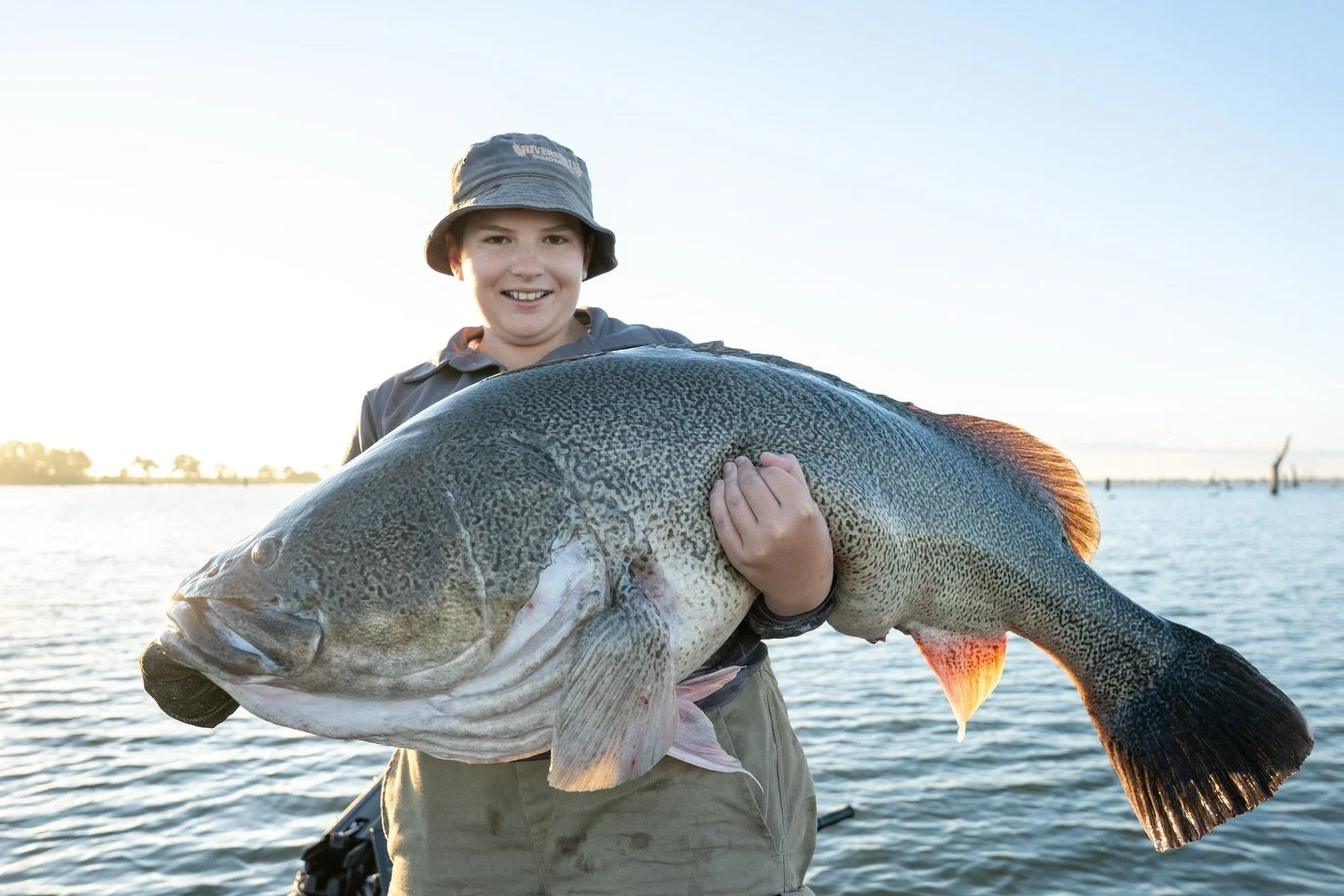 What a morning for Will! Was an awesome day on the water and the fish were actually having a chew. It&rsquo;s been tough fishing the last month or so #murraycod #lakemulwala