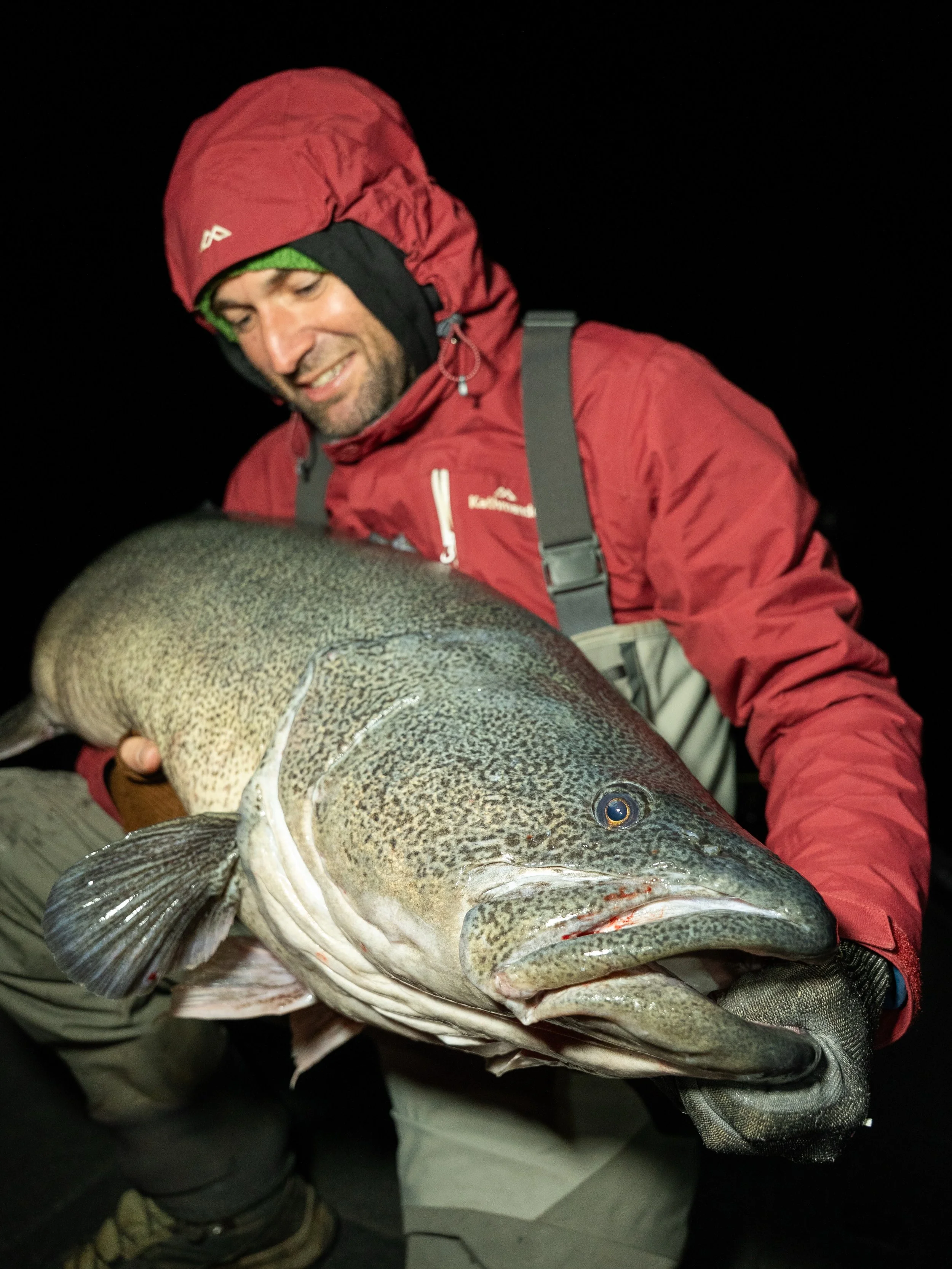 Epic finish on my trip to Eildon, after jumping from one houseboat to the next we set off to a different section of the lake and managed this beast of a fish on a @spin_wright_lures fluffball. First metery for Kane #murraycod