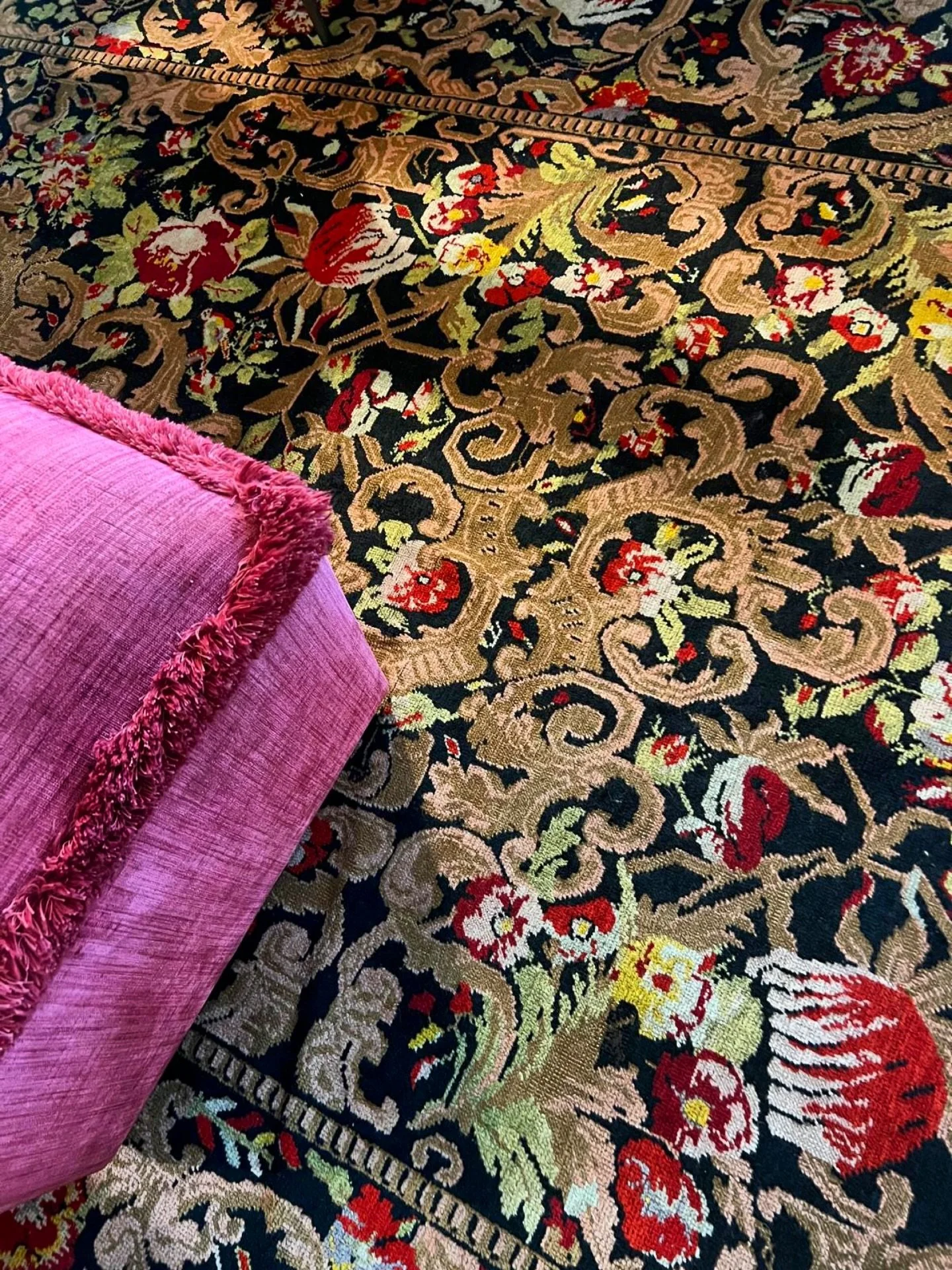 My antique Karabagh rug is still deliciously over the top and I&rsquo;m still in love with it.

Karabagh rugs have always felt wonderfully exotic to me, exuberant florals dancing across the field in a celebration of colour and craftsmanship. It&rsquo