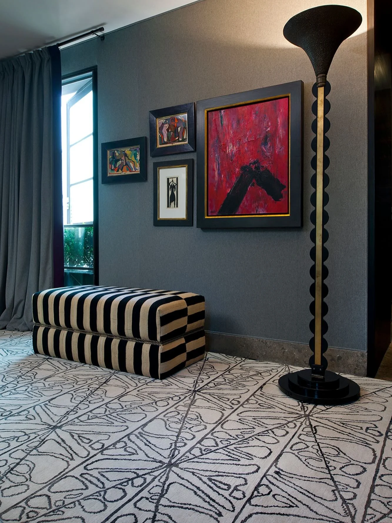 I created this &ldquo;Beehive&rdquo; design many years ago to add to my Exclusive Collection of fine hand knotted rugs from Nepal.

I think it remains just as relevant and versatile today as ever before, with its elegantly simple palette of only two 