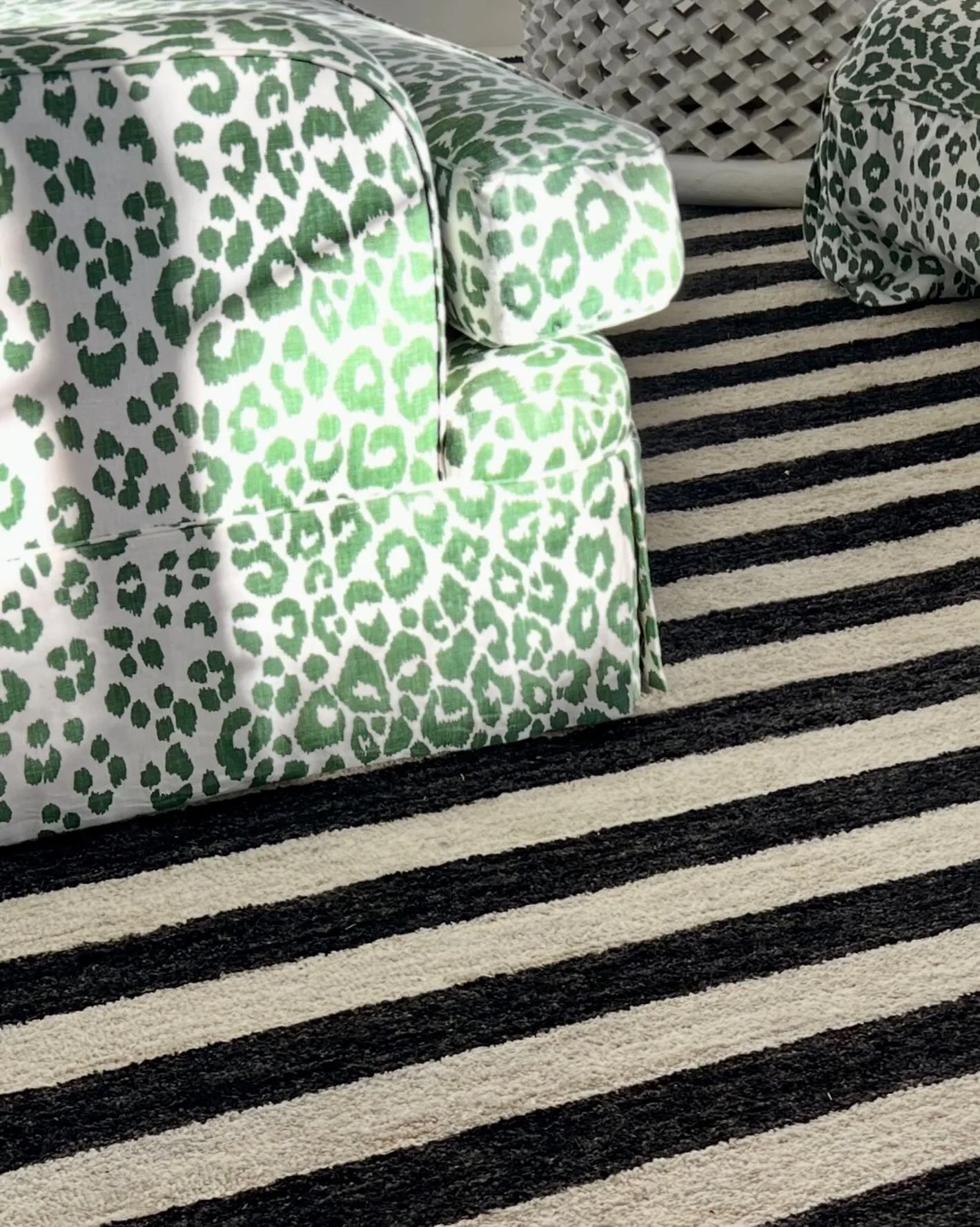 &lsquo;Magpie Stripe&rsquo;, from my Samarkand Collection. Boldly graphic yet quietly refined, the sweeping stripes of rich obsidian and warm stone carry an effortless yet casual confidence that will definitely anchor any informal environment.

Custo