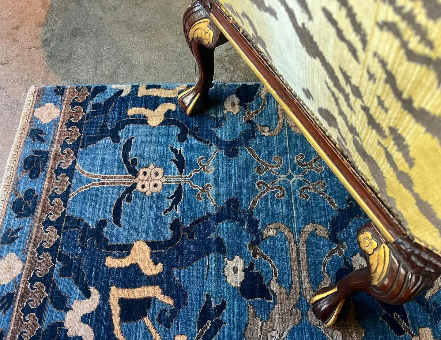 Sensing a definite shift and desire towards more classicism in the design for elegant, high-quality handwoven rugs for the decorative scene, I feel my &lsquo;Blue Versailles&rsquo; fits perfectly.

To discuss custom size options or to make an appoint