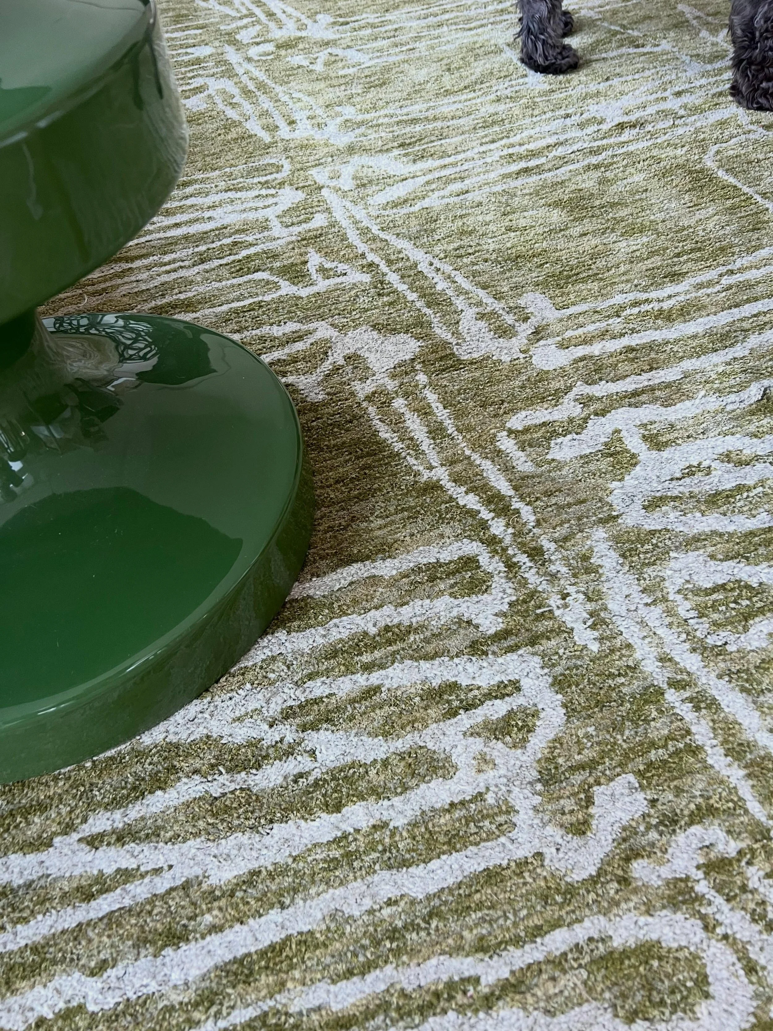 My Exclusive Collection design &ldquo;Bell Book &amp; Candle&rdquo; colour Lichen -  a glorious mix of hand spun pure Himalayan wool with pure silk and nettle drawing.

Minus any design formality and being beautifully loose in its composition adds to