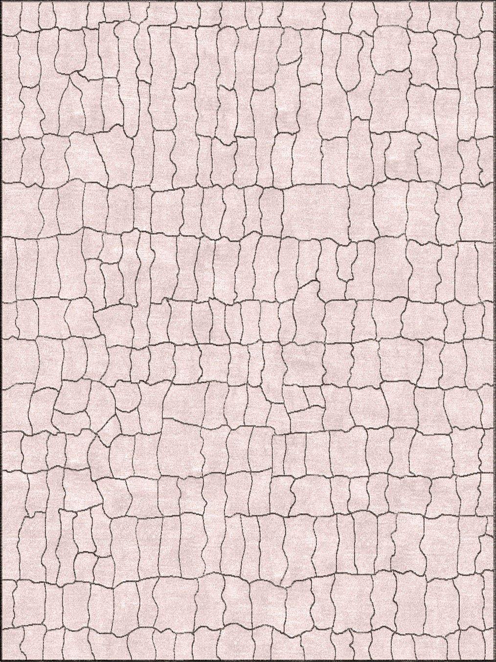 Crackle Soft Rose Rug - Robyn Cosgrove Rugs