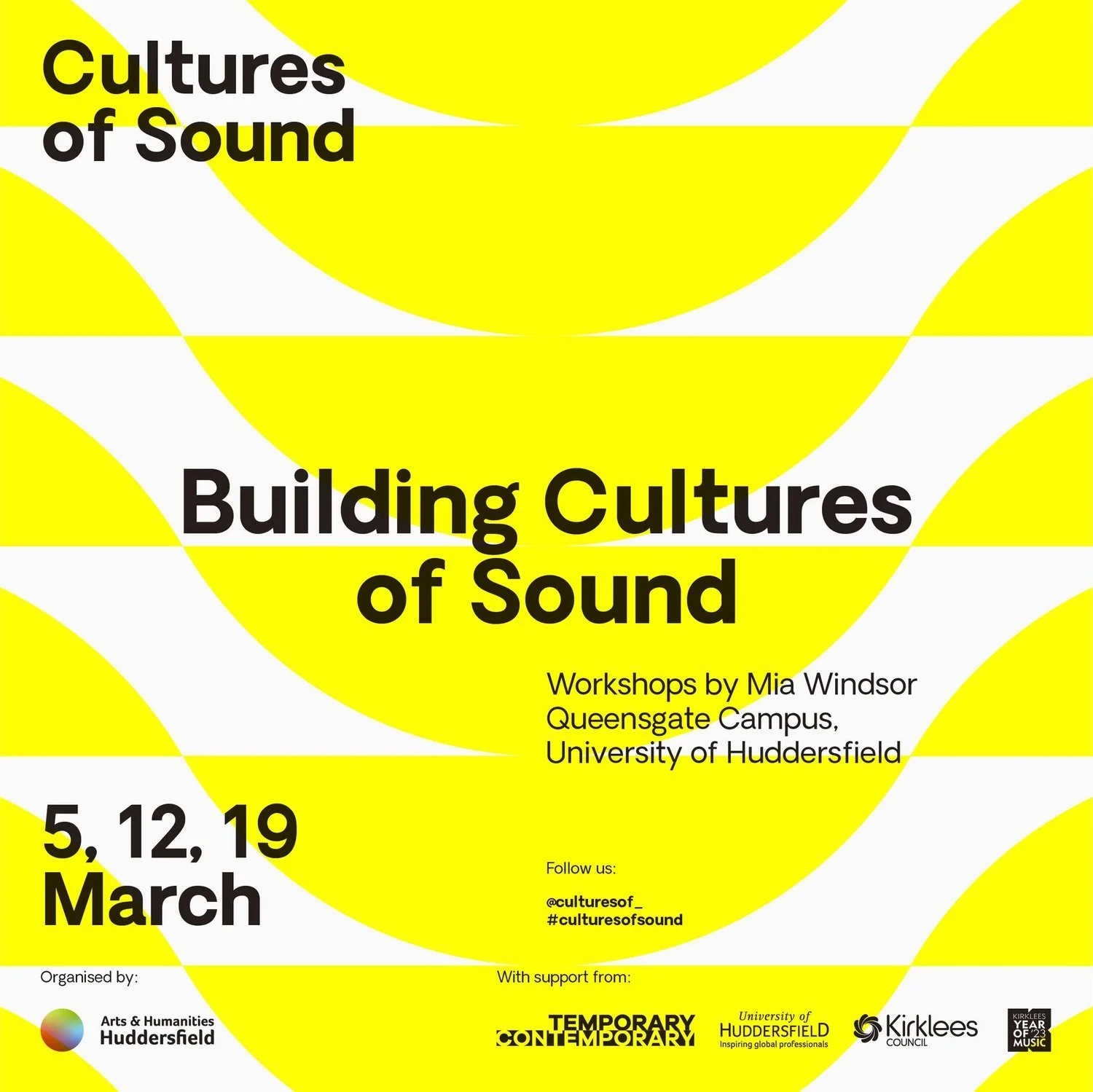 Building Cultures of Sound - 5th, 12th, 19th March 2023
