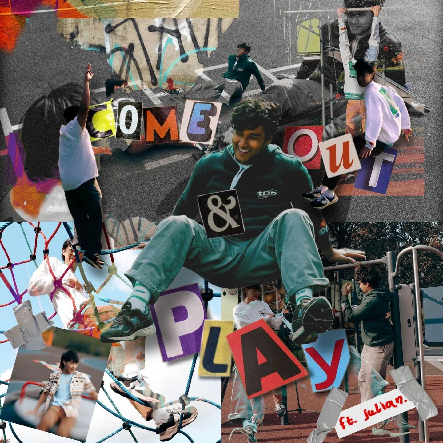 r.a.g.s. and julian. - Come Out &amp; Play. Released Friday 26th January 2024.

julian. is a half Taiwanese/Hong Kong singer/songwriter currently living in Leeds. He makes alt pop/rnb with hyperpop, rock and hip hop influences.
r.a.g.s. is an aspirin