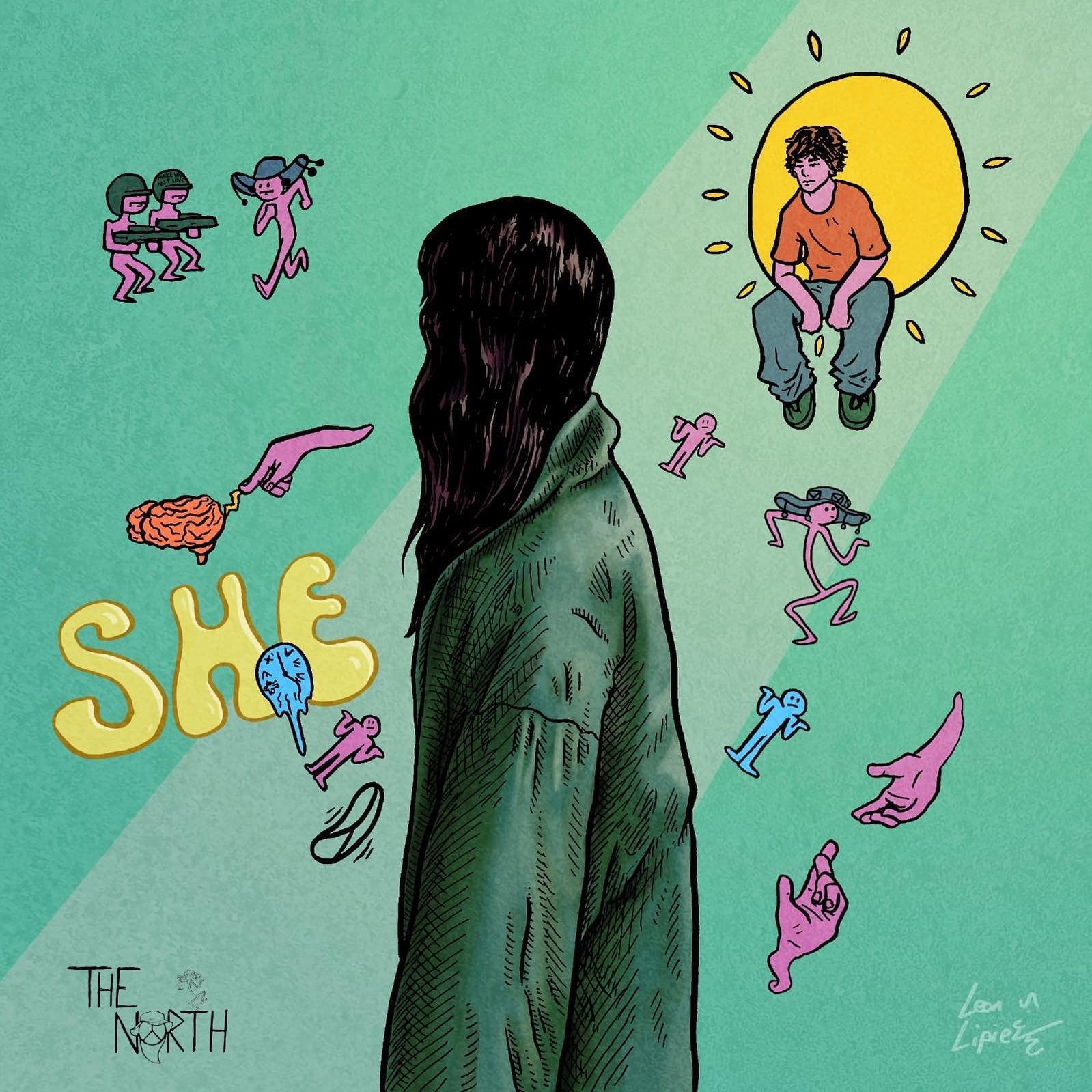 The North - She. Released Friday 26th April 2024.

A boy from an abusive background moves away at 16, met some mates and started a band.

&ldquo;She&rdquo; the tale of teenage romance and youth being wasted on the young. Too young to love, too old to