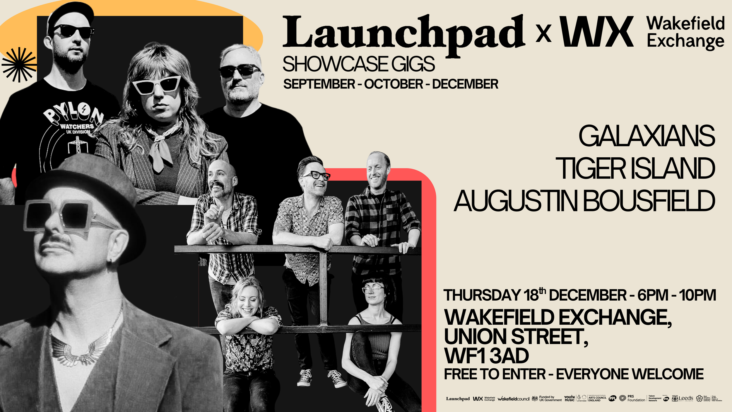 Launchpad X Wakefield Exchange - Showcase Gig - 18th December 2025 -Galaxians + Tiger Island