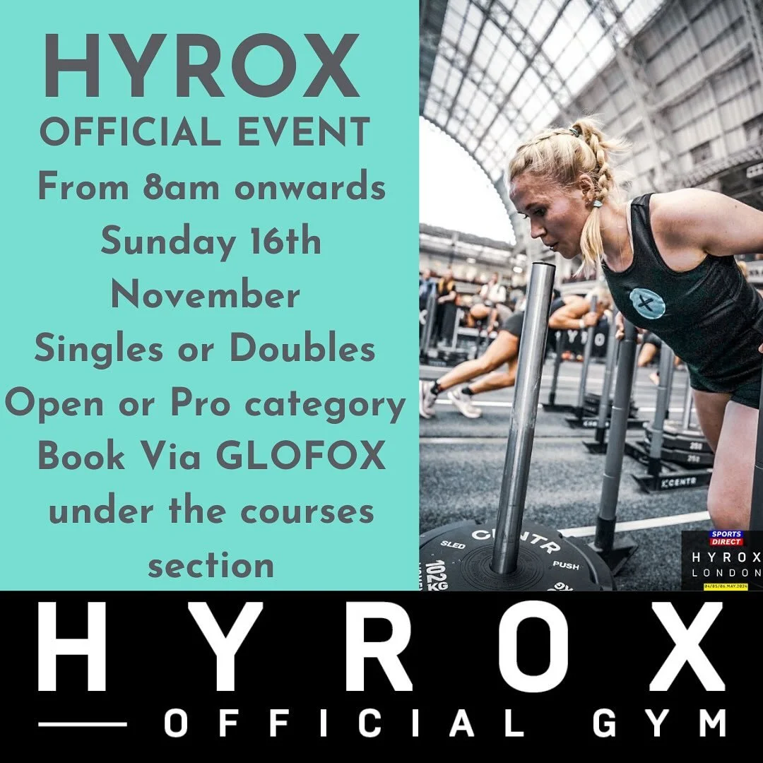 Ready to put your fitness to the test? 

Join us Sunday 16th November from 8am for a full Hyrox Simulation! Go solo or team up in doubles, choose open or pro, and push yourself in a fun, supportive environment. 

A great chance to test your strategy 