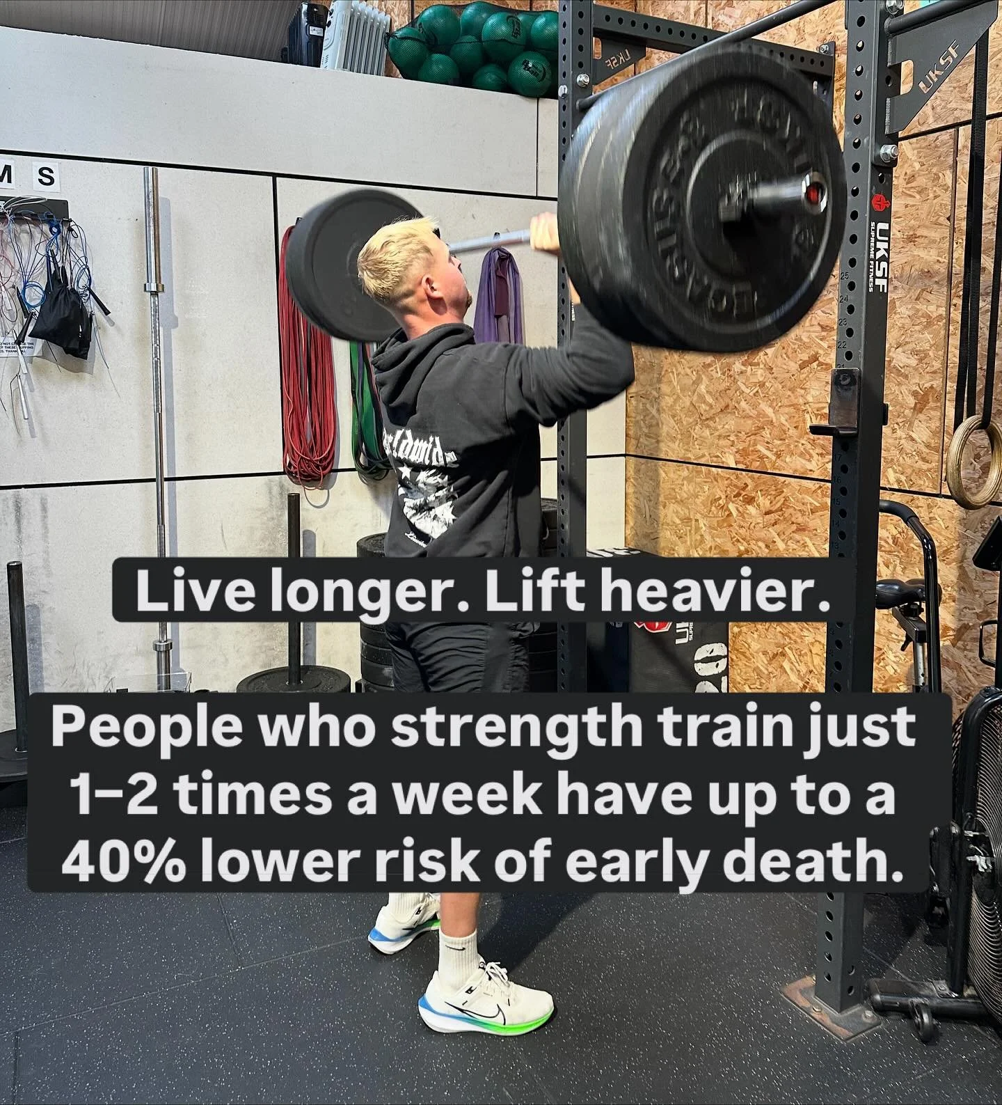 Strength training is COOL!!! 

So, so, cool, and so good for us all! Read the slides to find out why we should all be adding in resistance training. 

All our Strength sessions are instructor led, so you will never be left wondering what to do. We ha