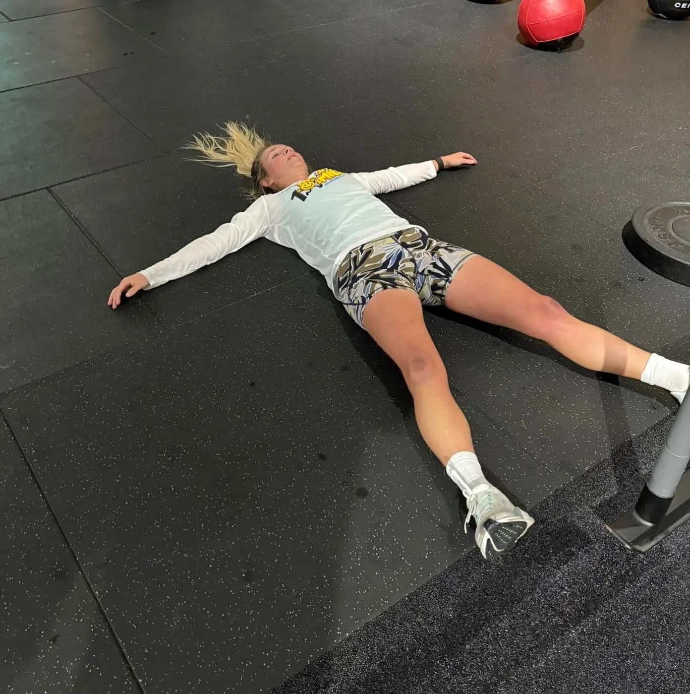 Life: Tiring.
Family: full-on.
Me: flat on the floor after Hyrox&hellip; but somehow feeling better and more amazing than when I started. 

It&rsquo;s always worth it💪🏼 &amp; I know I&rsquo;m bias but we really do have the best classes! 

#hyrox #f