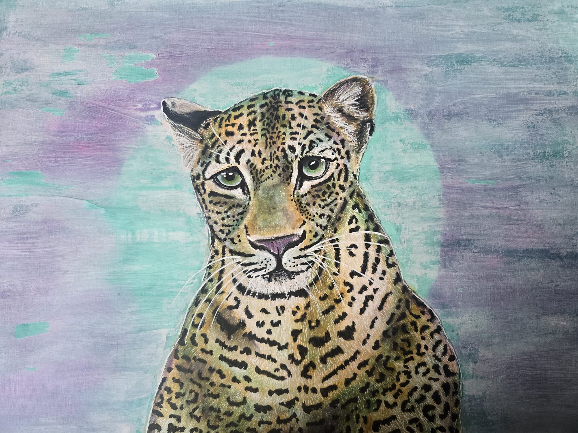 Green and Purple Leopard, 2025