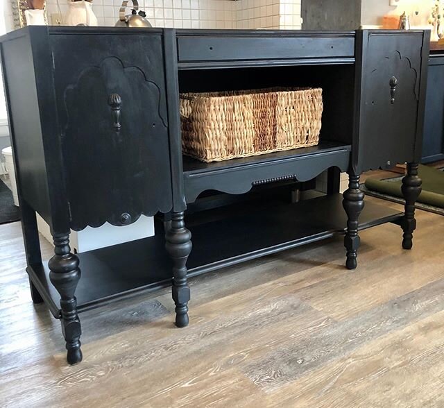 Custom piece will get a butcher block top and serve as a kitchen island, such a fun project! #buffetmakeover #chalkpaintedfurniture #kitchenisland #shabbychalkpaints #butcherblockcountertop #staysafe #stathealthy