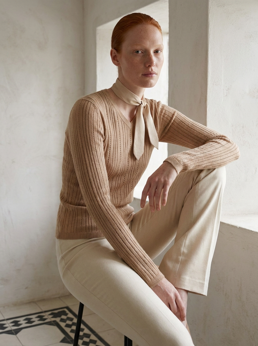 Fitted Openwork Knit