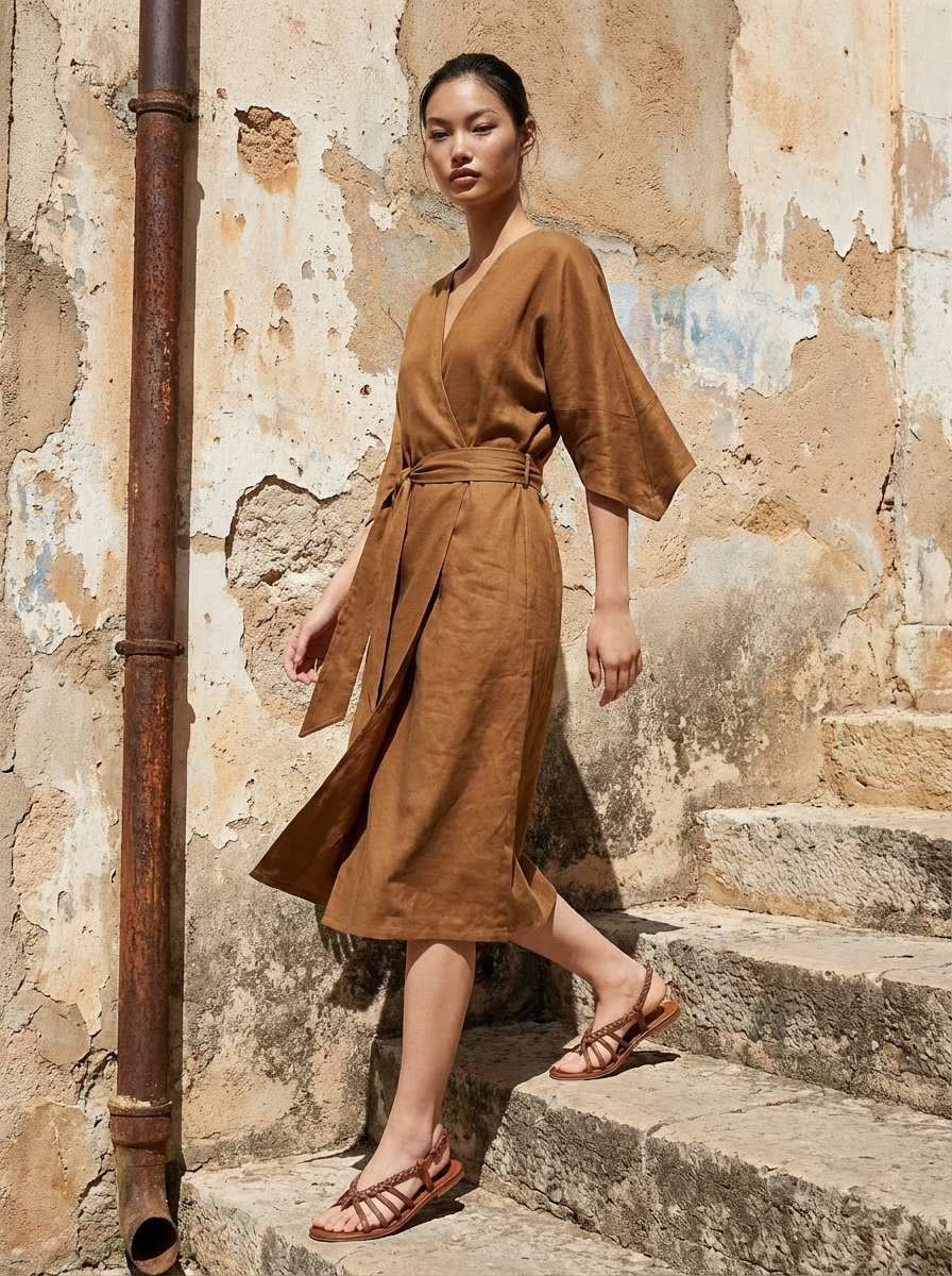 Short Pointed Sleeve Dress