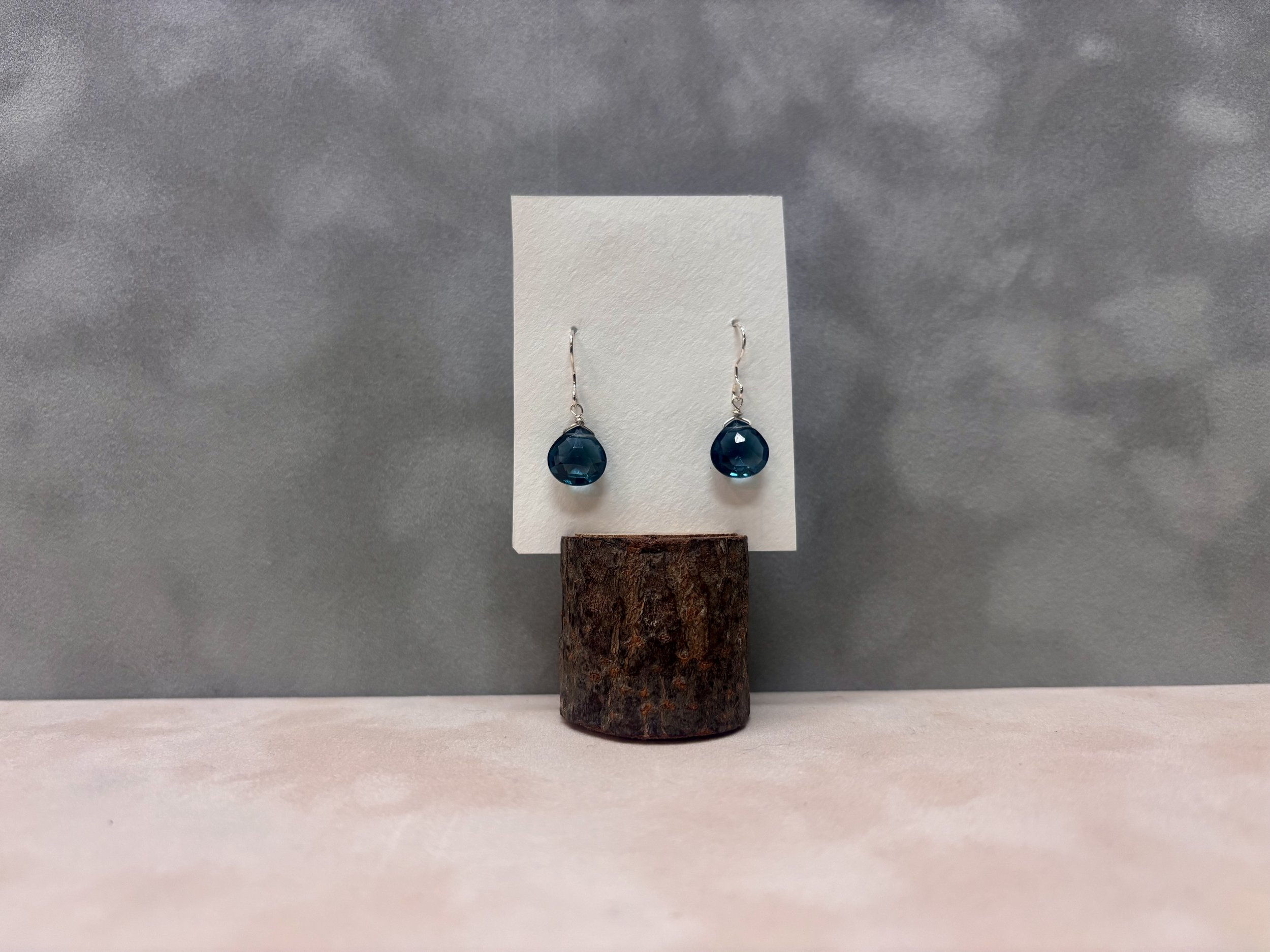 Blue Topaz Silver Earrings