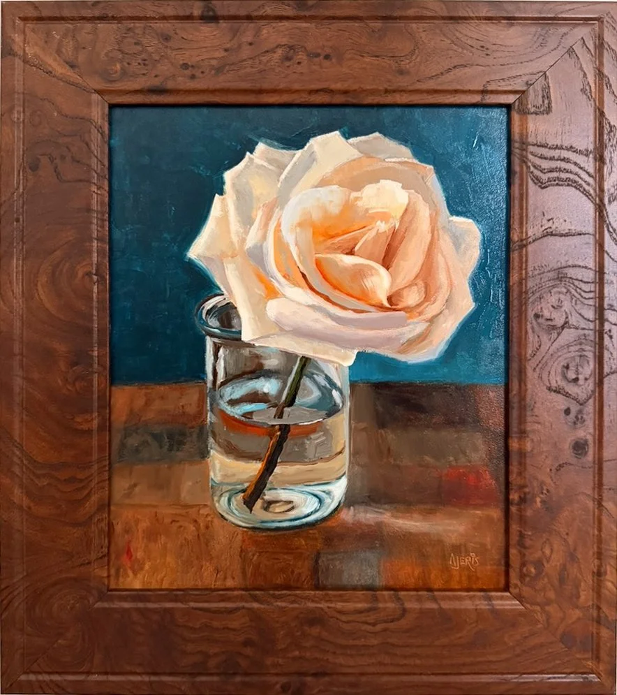 White Rose in a Glass