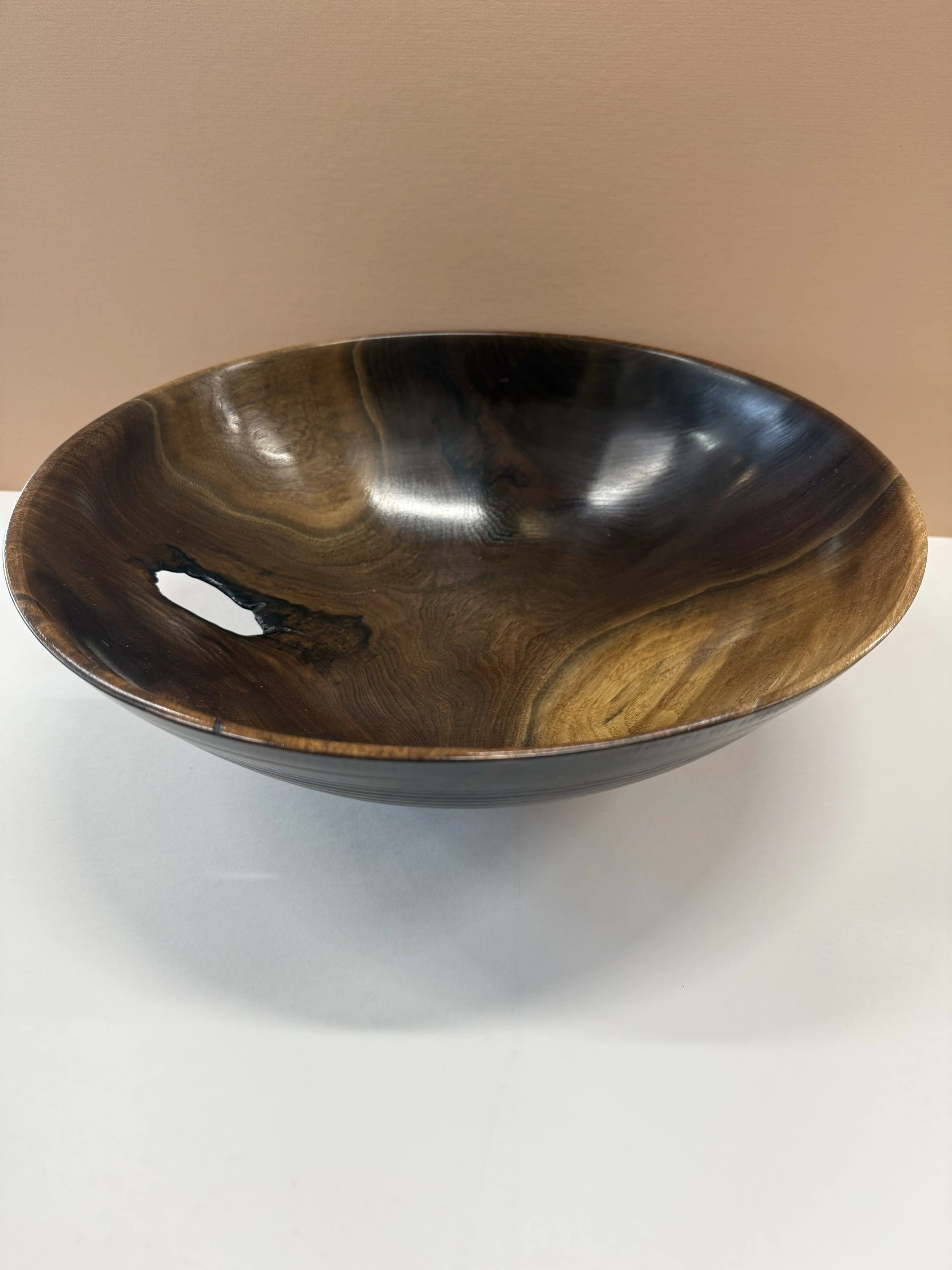 Rustic Elegance Dark Wood Bowl