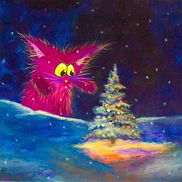 Christmas Catzilla Card - Cindy Schmidt