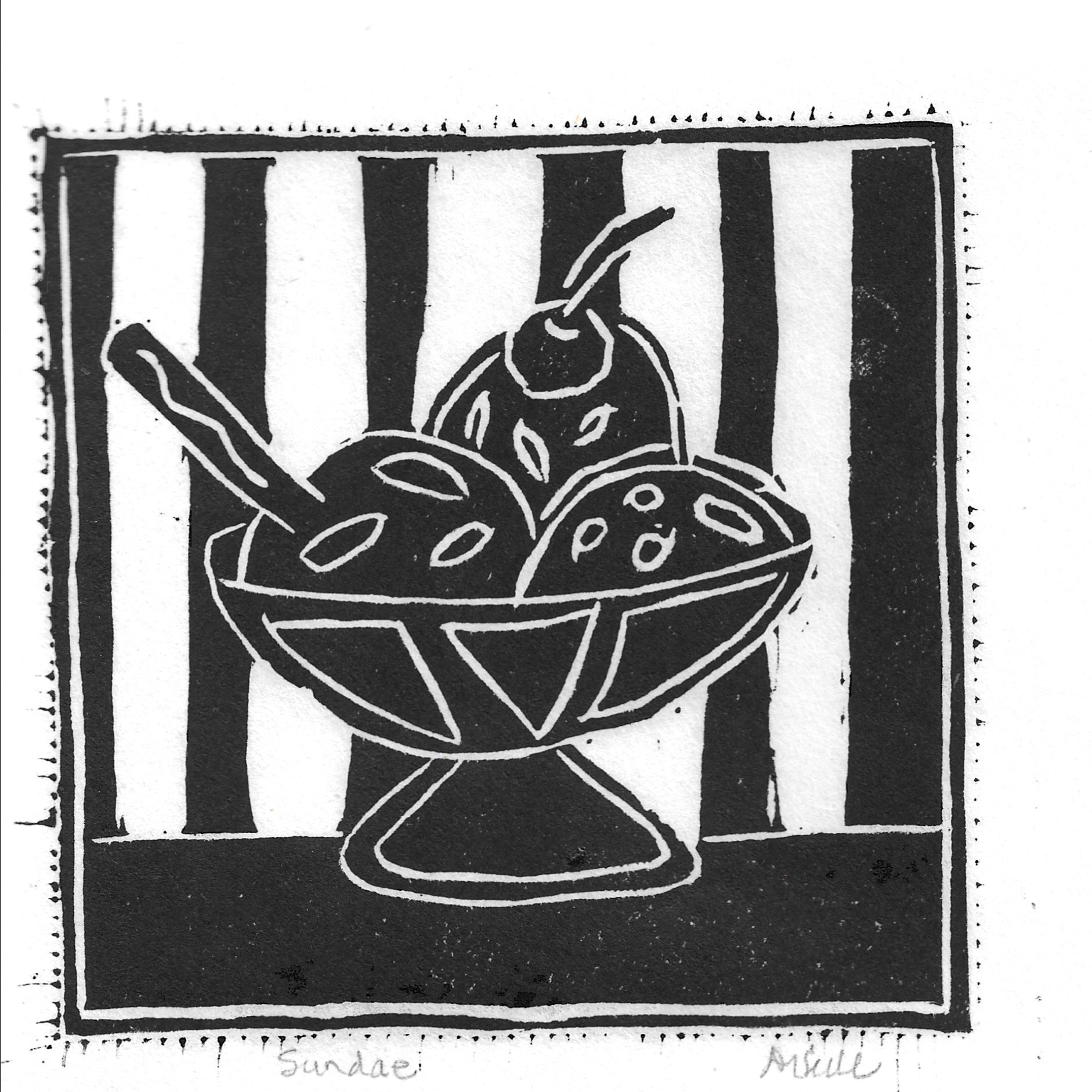 Sundae (unframed)
Debbie Viele
Linocut 6 x 6
$65.00