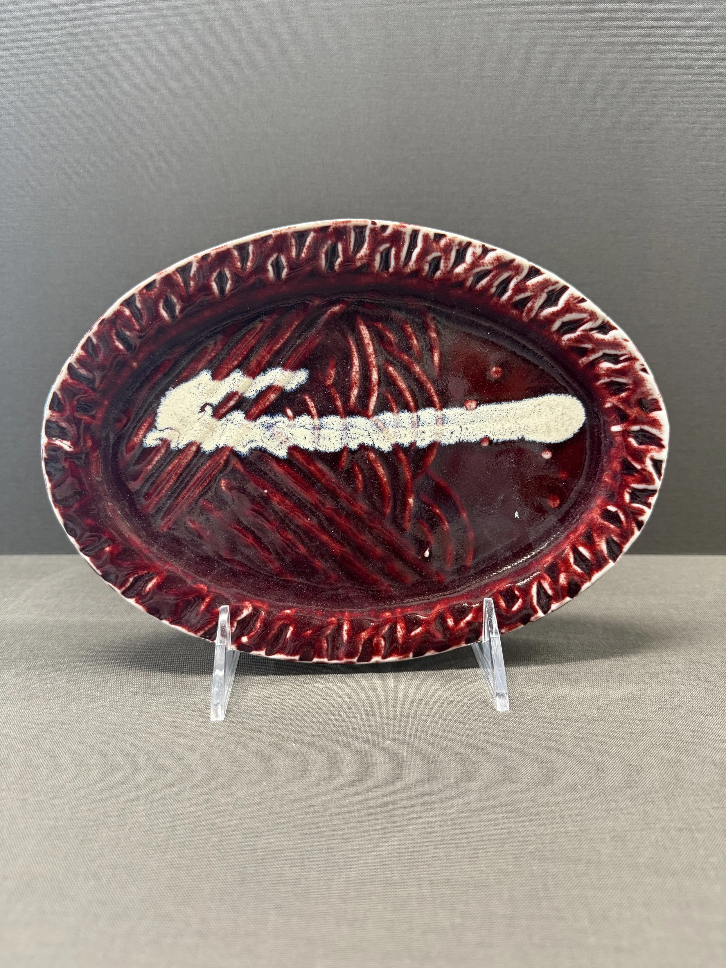 Artisan Oval Ceramic Tray