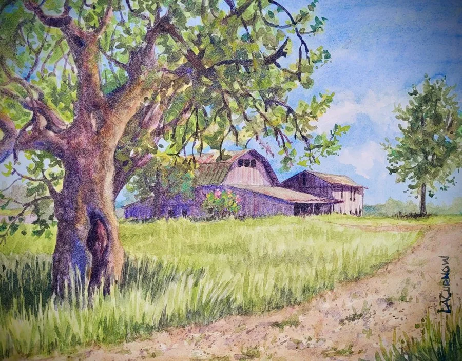 The Old Apple Tree
By Lisabeth Curnow

Watercolor with varnish
11×14