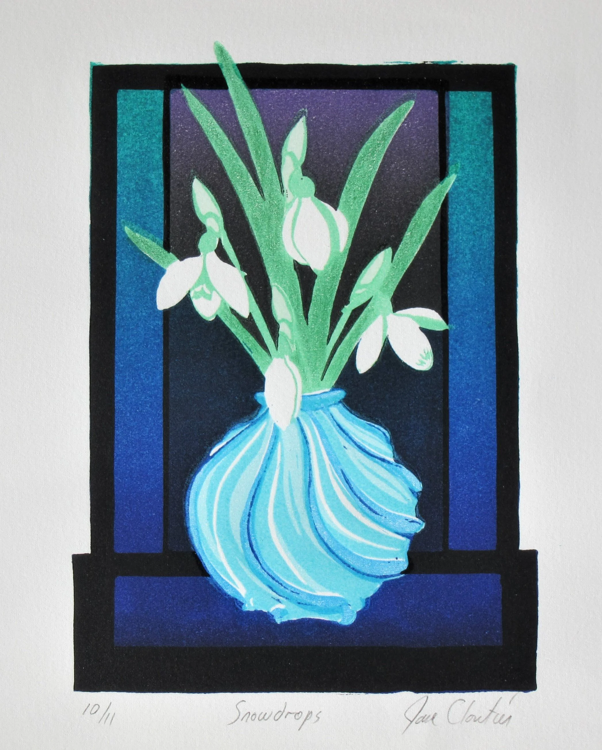 Snowdrop Vase (unframed)
Jane Cloutier
linocut 11 x 14
$80.00