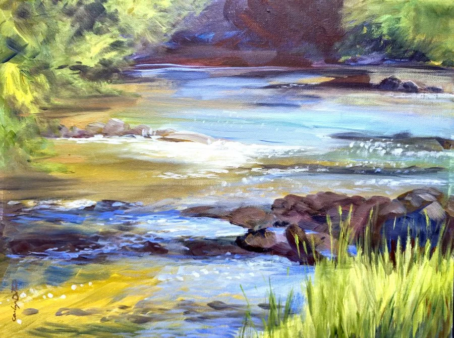 Red Cedar River Flow
By Carolyn Damstra

Acrylic
12×16