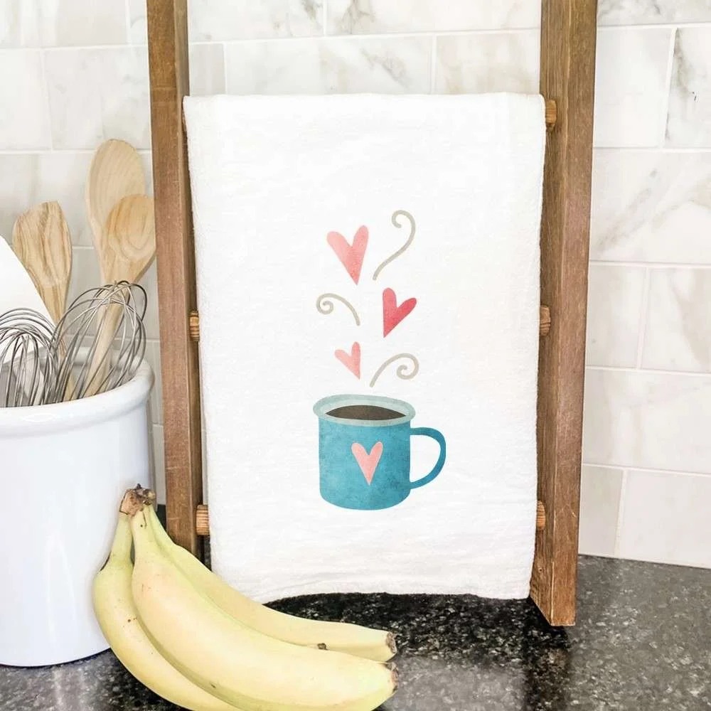 Valentine's Coffee Tea Towel