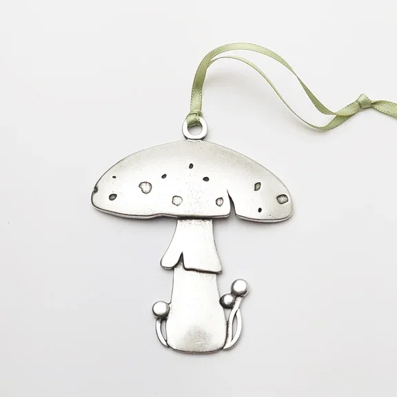 Mushroom Pewter Ornament