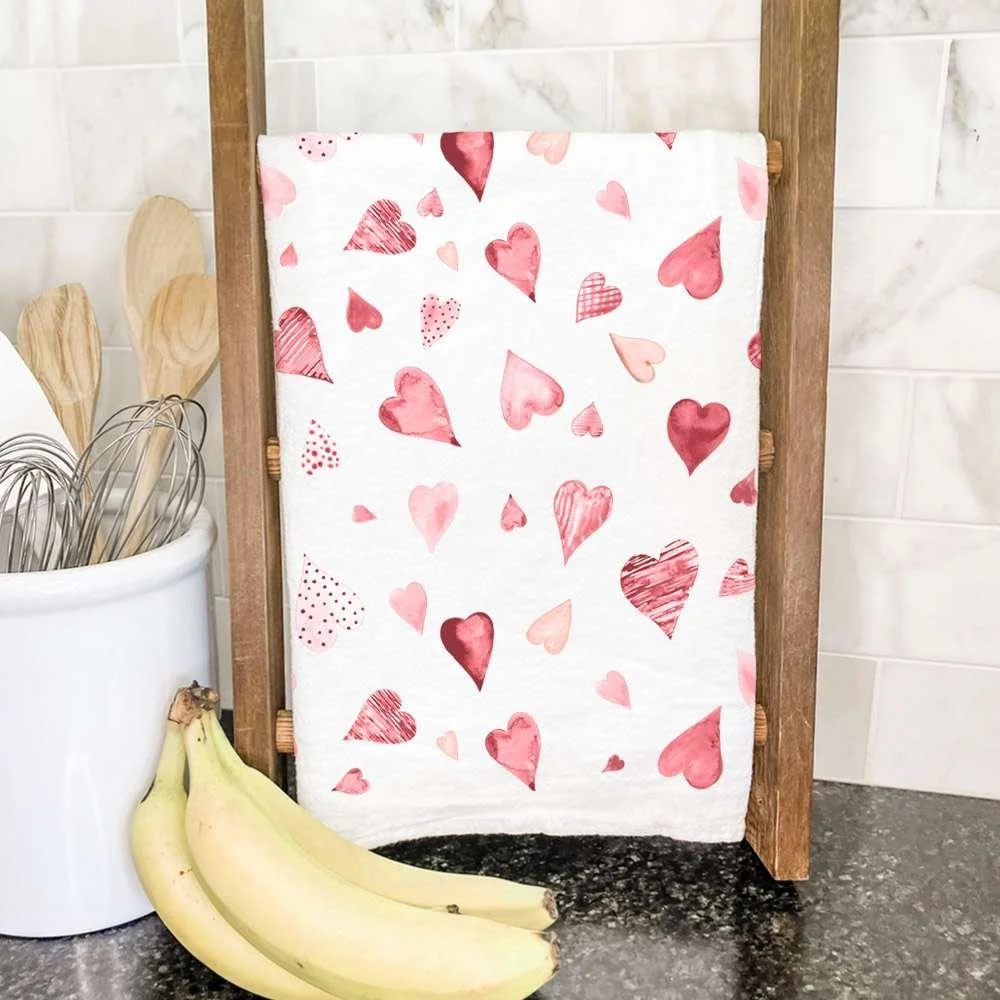 Scattered Hearts Tea Towels