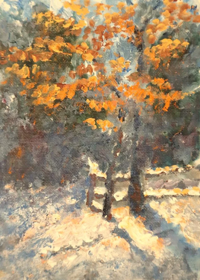 Winter Light in Backyard
By Juanita Baldwin

Acrylic
7×5