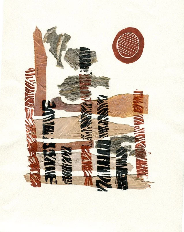 Ink Meets Nature     
Kate McNenly
2-color linocut on natural materials 12 x 16
$175.00