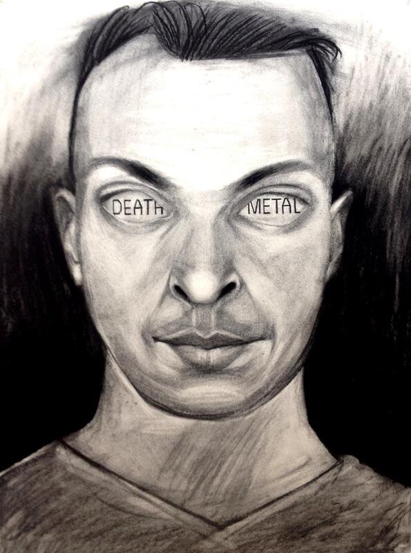"the sad world of Salah Abdeslam", charcoal on paper, 24" x 18"