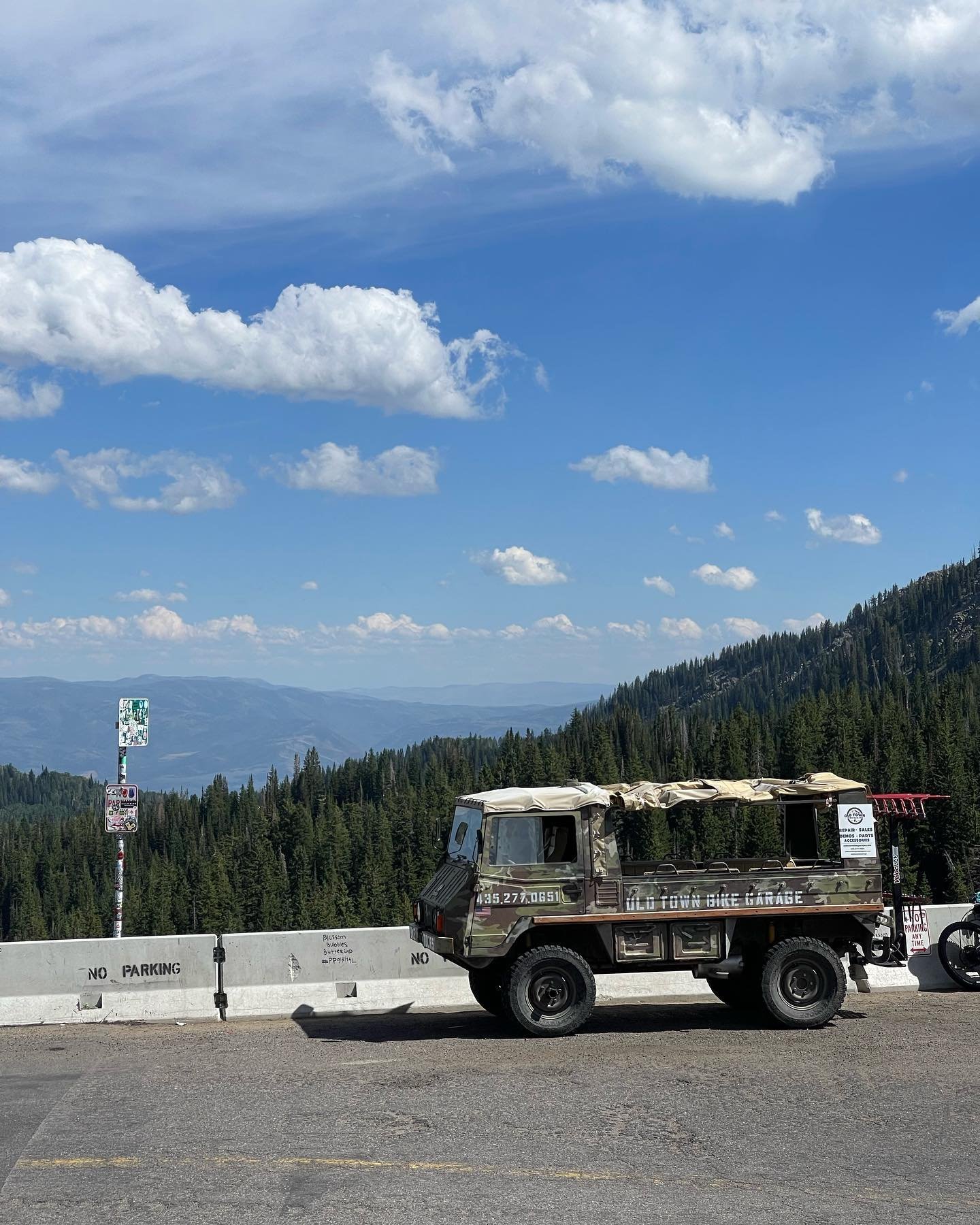 Did you know that we also can run shuttles? $20/rider with a three person minimum and you can get a lift up in the Pinzgauer to the location of your choosing! Get where the chairlift can&rsquo;t reach in a cool ride 😎 #stayshredding #pinzgauer #pinz