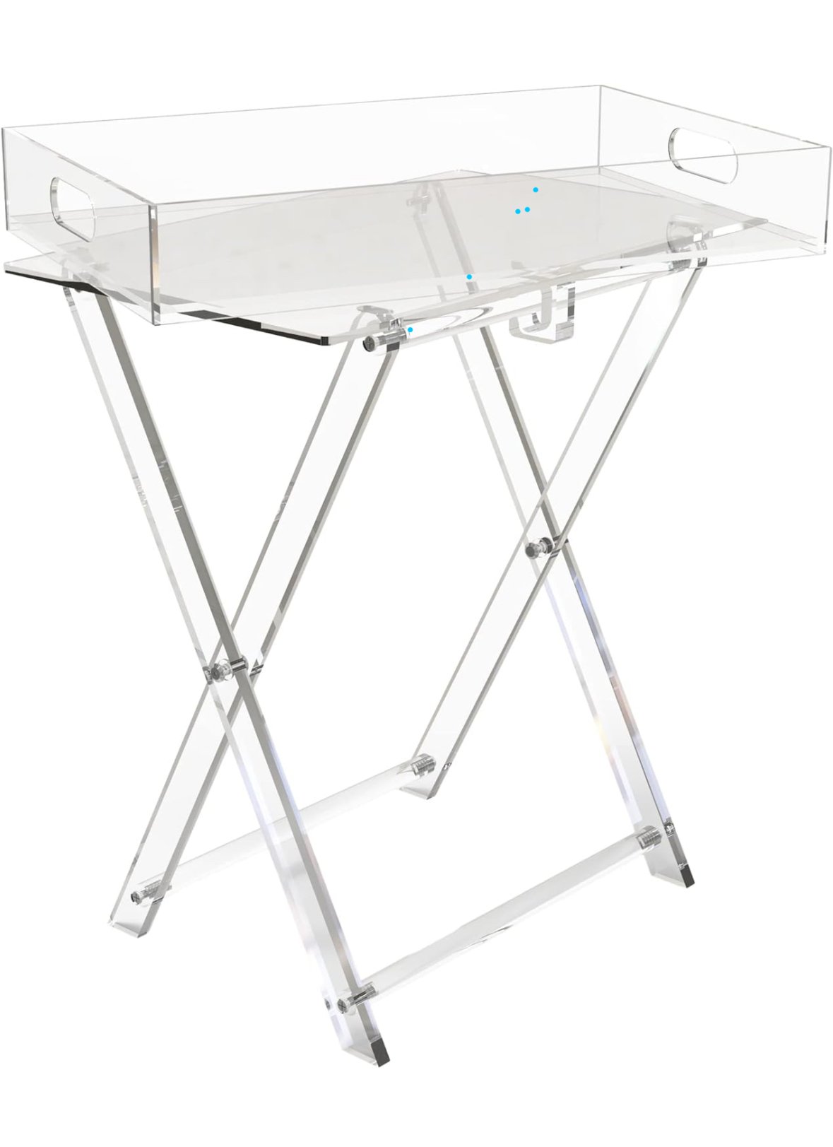 Acrylic Folding Table with Removable Tray 