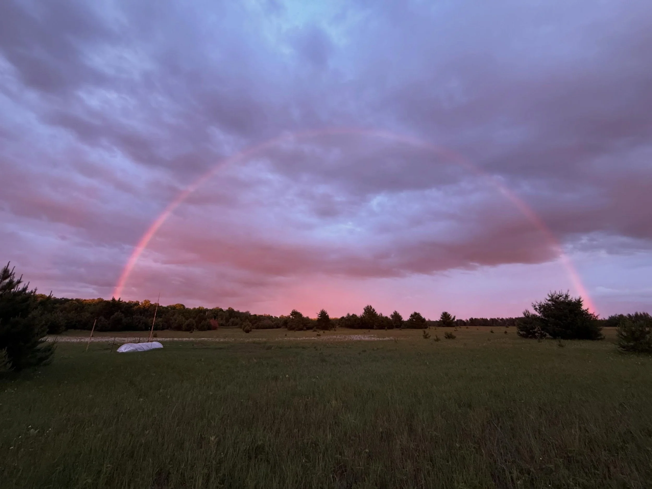 A beautiful sunset and rainbow last night 🌈☀️
