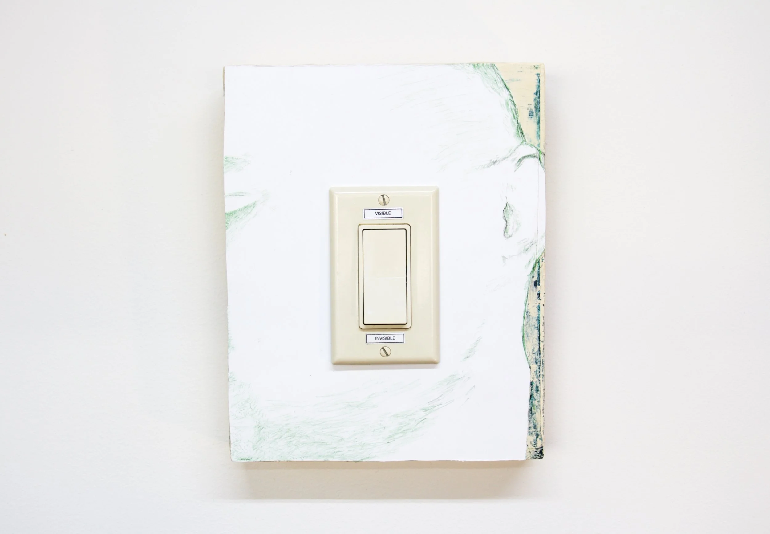 Visible/Invisible, mix media on wood panel, 8 x 10 in