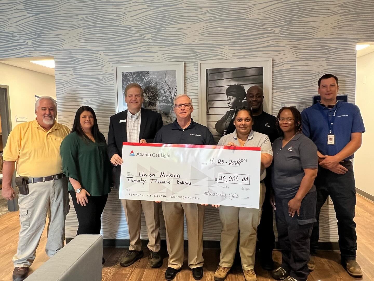 Grateful to Atlanta Gas Light for their generous support of Union Mission and the incredible impact it has on our clients&rsquo; lives. Together, we&rsquo;re making a difference!
