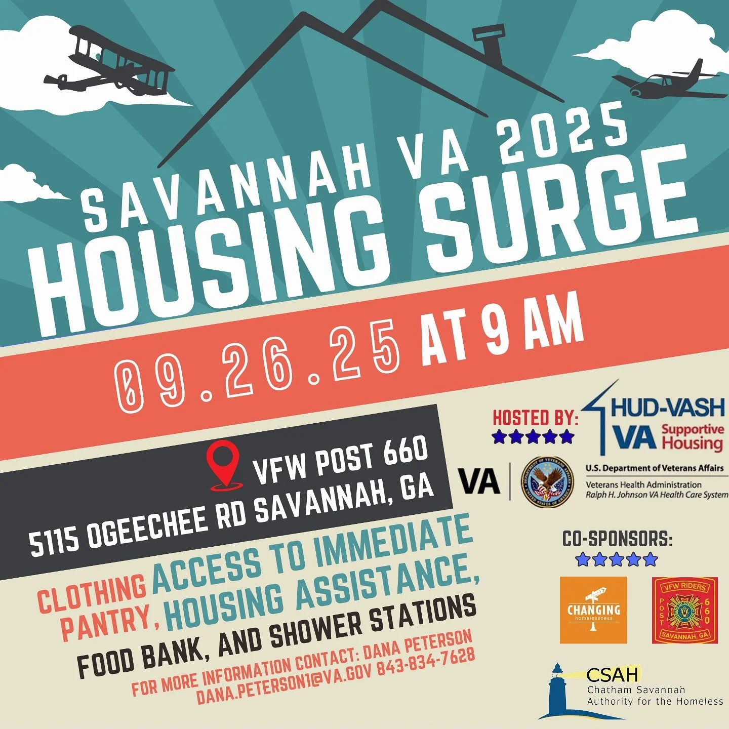 Union Mission is honored to support the Savannah VA 2025 Housing Surge happening on Friday, September 26 at 9 AM at VFW Post 660 (5115 Ogeechee Rd, Savannah).

You&rsquo;ll have access to:
👕 Free clothing
🥫 Food pantry + food bank
🏠 Housing assist