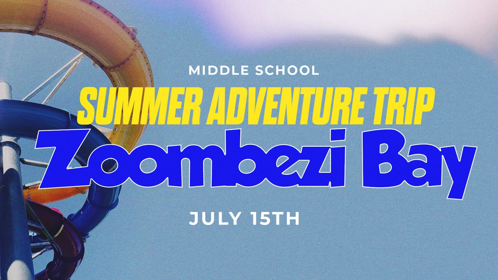 MS Life is hitting the road to Zoombezi Bay water park!!! We will spend the day soaking up the sun, riding slides, catching some waves and chilling in the lazy river! Students, this would be a great event to bring a friend to join us for the fun! 
We