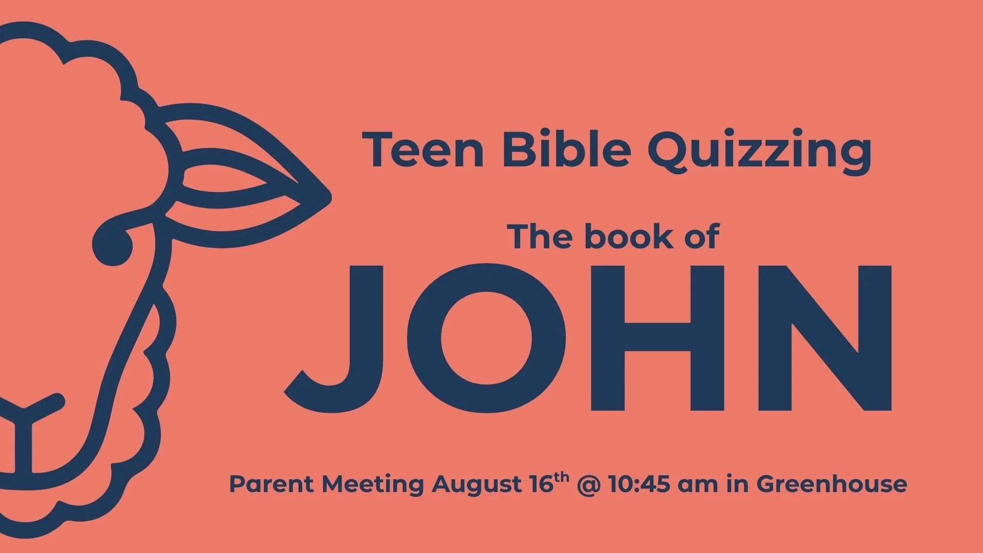 Teen Bible Quizzing (6th-12th Grade) &ndash; Book of John

Calling all teens! This year, Teen Bible Quizzing is diving into the Book of John &mdash; and we'd love for your student to be part of it.

Teen quizzers engage in fast-paced, team-based comp