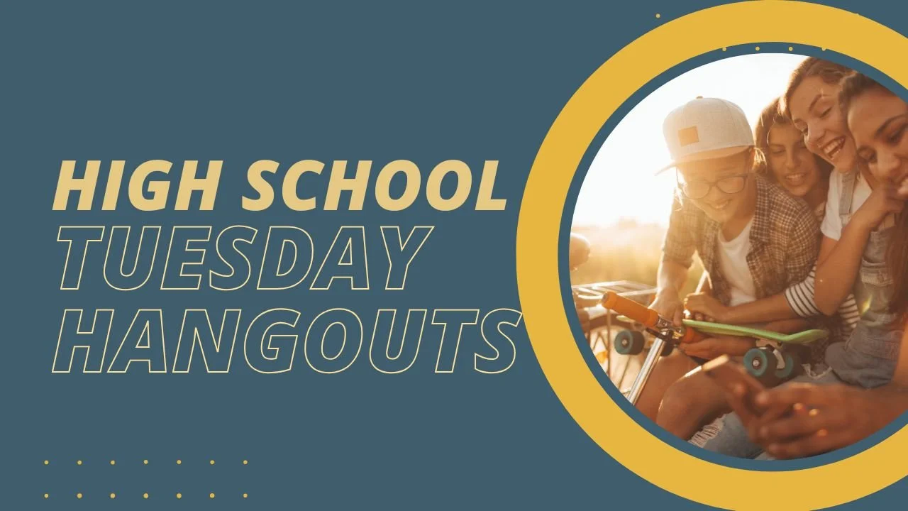Tuesday Night Hangouts - High School (9th-12th Grade)

Join us for weekly hangouts designed just for high schoolers! Details change week to week - time, location, and activities are all communicated via texts earlier in the week. Whether we're hangin