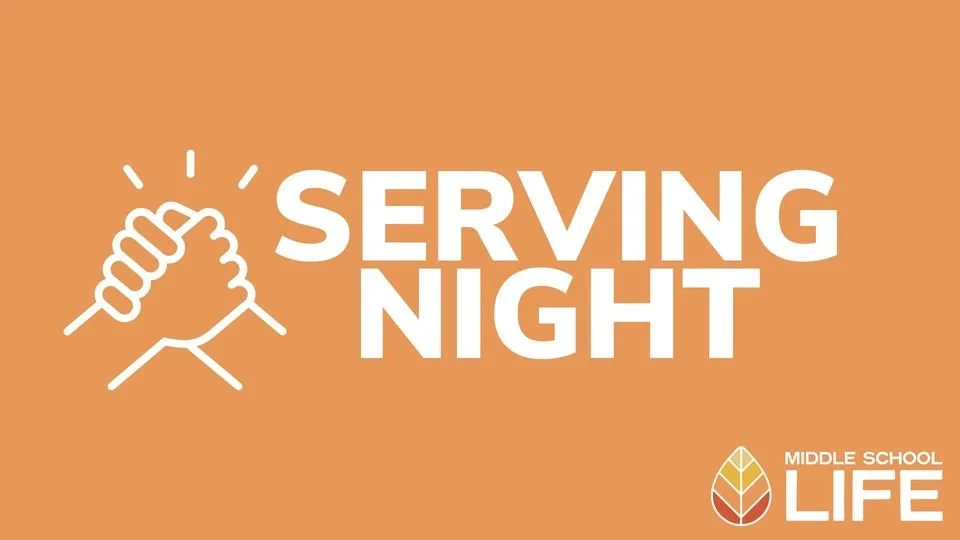 When: September 9th
Where: Youth Room
Time: 6:30 - 8:00pm

Our Serving Nights are some of our students favorite nights of the year! Serving nights are focused on helping students to focus on being like Jesus, as Jesus sought to bless others. 

Our fi