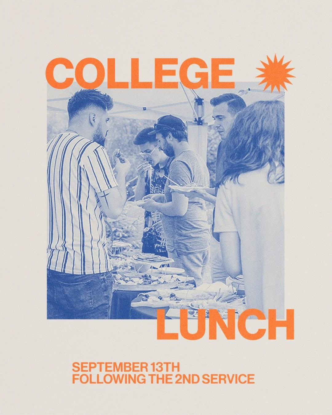 Date: Sunday, September 13
Time: Following the 10:45am Service
Location: Youth Center

New and returning college students we want to invite you to join Pastor Evan for lunch in the Youth Center. Grab a friend and join us in the Youth Center after the