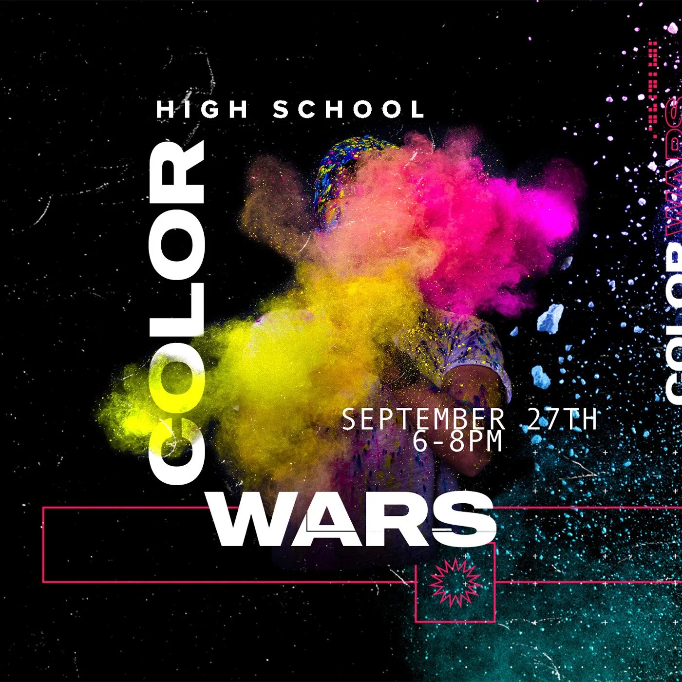 High School Life: Color Wars

We are going to have a blast with a Color Wars event during High School Life! We will be playing games that involve paint, so come ready to get a little messy and have a lot of fun with friends.

Please wear clothes you 
