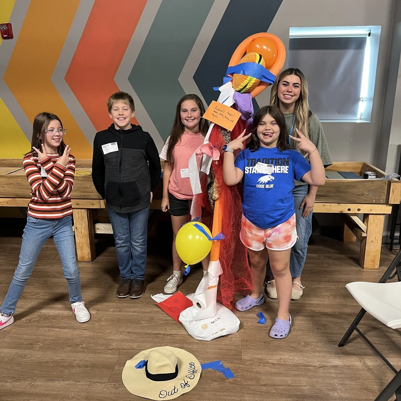 During Sunday's Kid Life services, we started a new series on the 10 Commandments. Our focus was on the first two, and how important it is for us to put God first in our lives. The Preteens had a competition to see who could build the craziest statue