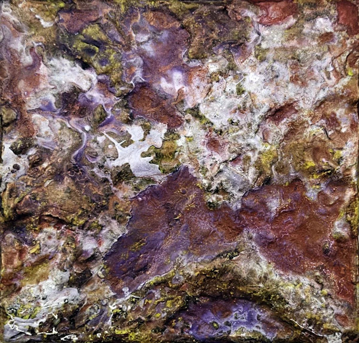 Solar Eclipse (2) - Acrylic on Panel, 6 x 6 inches © Maureen McCabe MA Artist