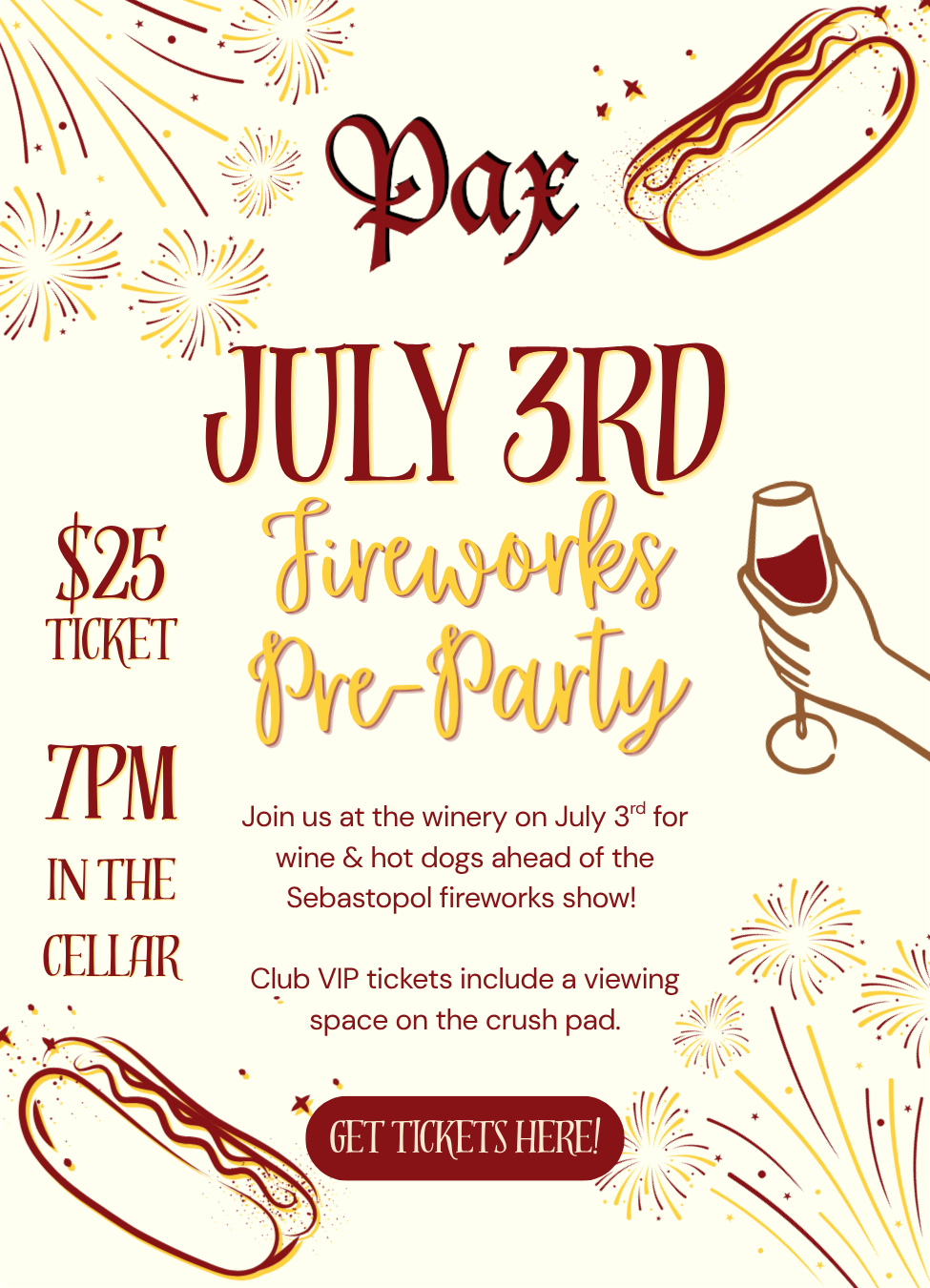 Sebastopol Fireworks Pre-Party - Tickets Available Now!