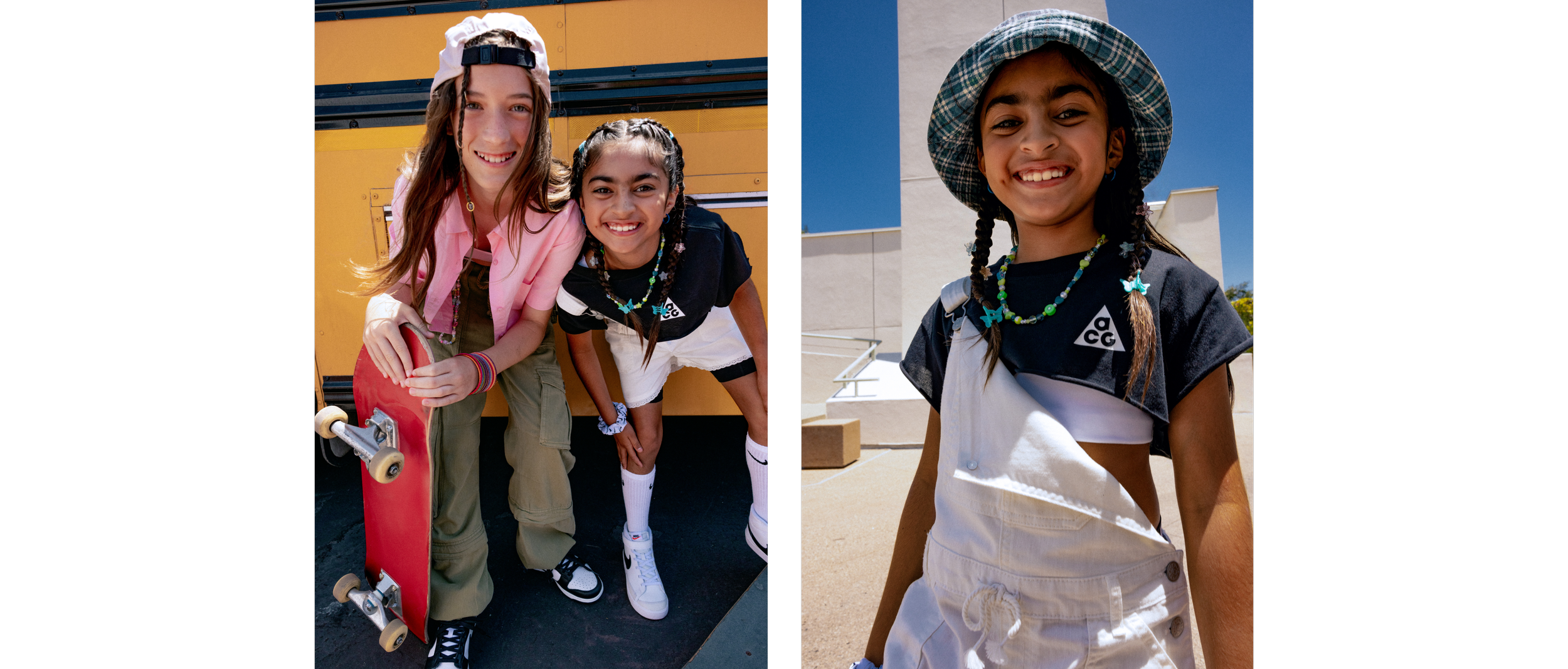 Leela Colaco and Briel  smiling